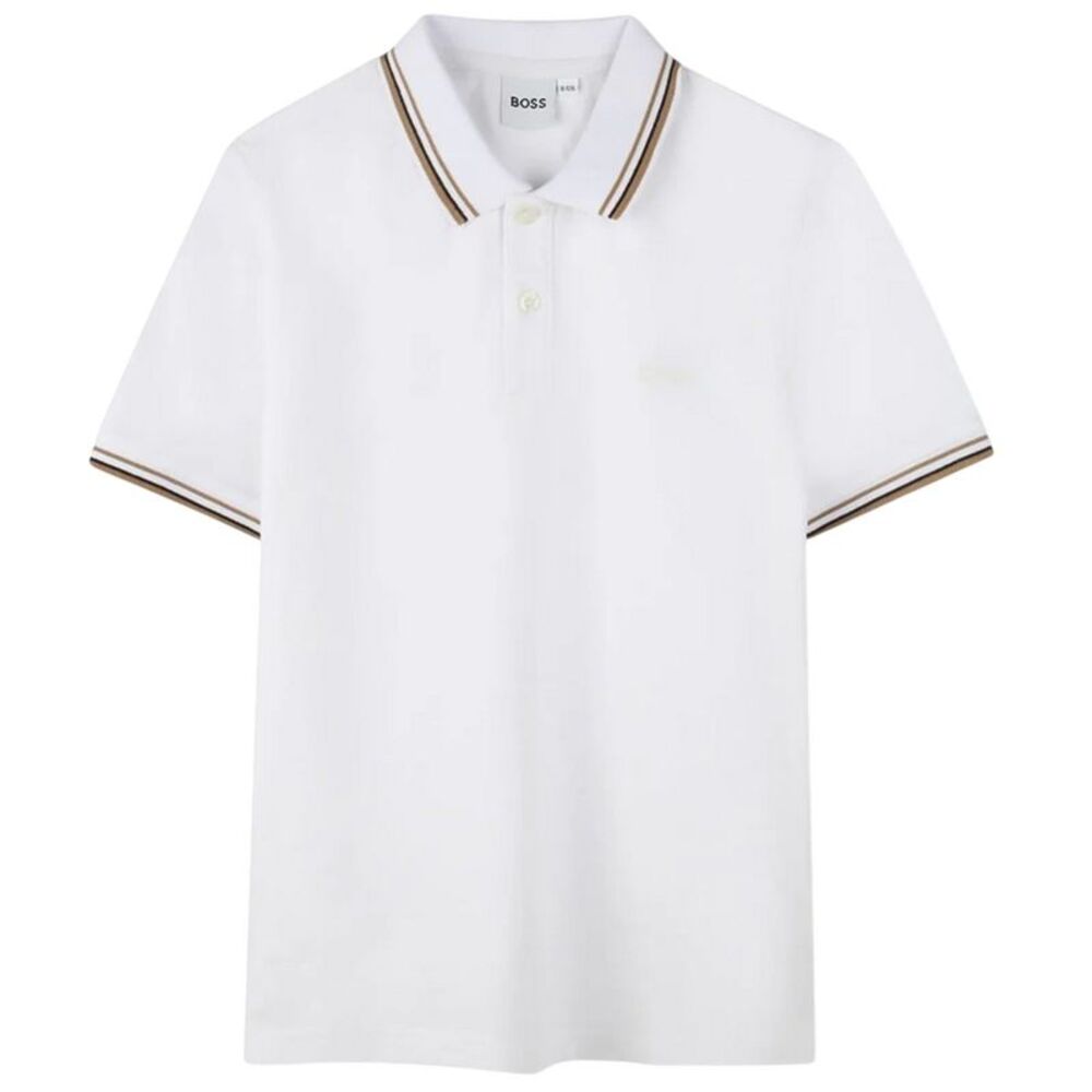 Boss Mens Pique Polo Shirt / White